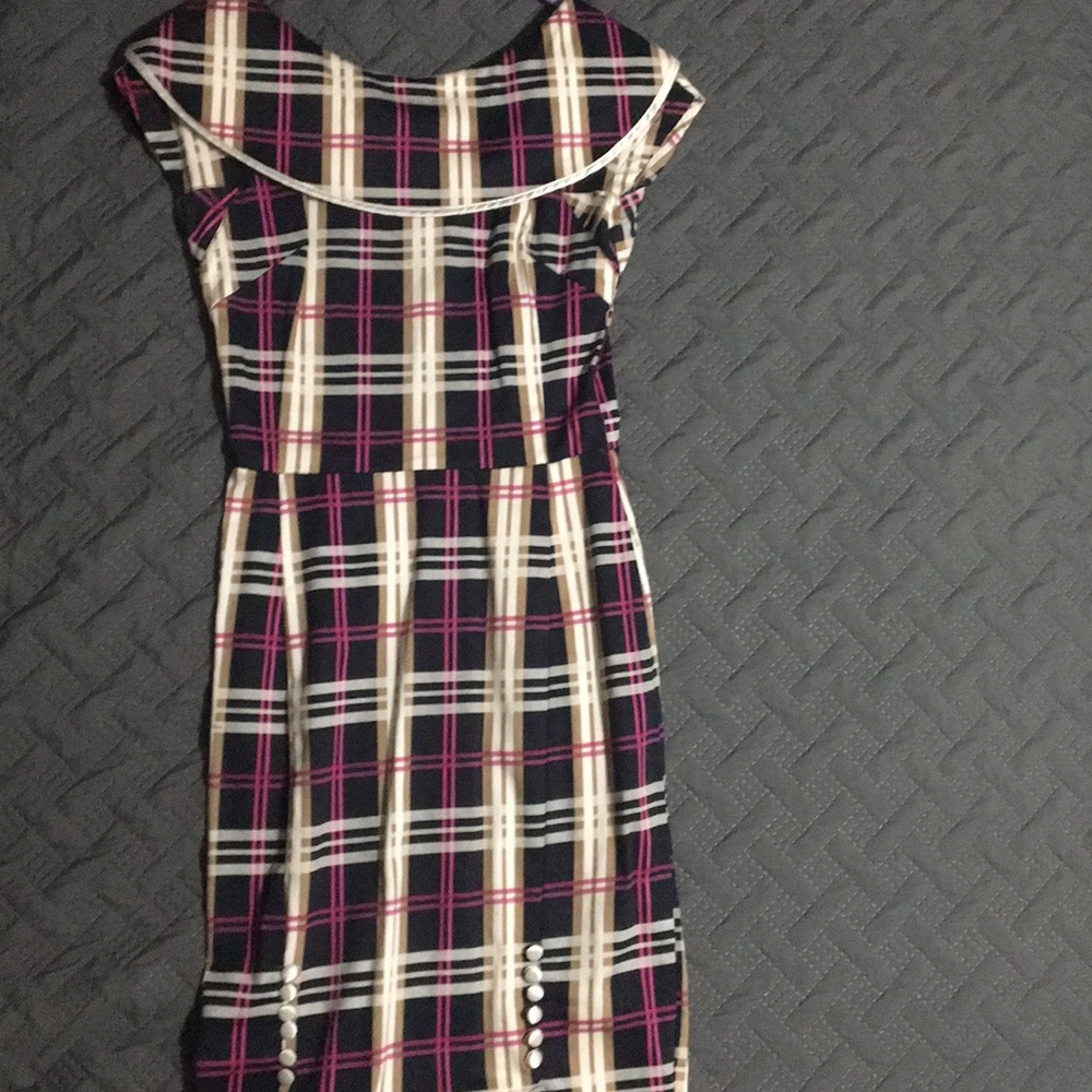 Bettie Page Plaid Wiggle Dress